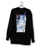 カラー kolor 2024AW kolor カラー 20周年記念限定 ダメージ加工プリントスウェット プルオーバー 2 BLACK ブラック 24WCM-T20209S /●