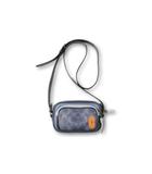 コーチ COACH COACH コーチ ミニエッジ ダブルポーチ カラーブロック シグネチャー キャンバス ショルダーバッグ NAVY ネイビー C3205 /◆