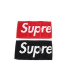 シュプリーム SUPREME 2023SS Supreme シュプリーム Imabari Pocket Folding Towels (Set of 2)  今治 ミニタオル 二枚セット BLACK RED ブラック レッド /◆
