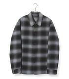 ユニクロ UNIQLO UNIQLO ユニクロ チェック ダブルフェイスシャツジャケット ブルゾン XL GRAY グレー 311-470045 /◆