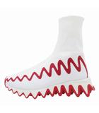 クリスチャンルブタン Christian louboutin Sharky Sock ソックススニーカー シャークソール ブーツ シューズ 靴 37.5/24.5 白 ホワイト 赤/△F03/レディース/GT7