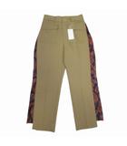 チノ CINOH Big Pocket Pants ビッグポケット パンツ ペイズリー 側章 ノータック トラウザー スラックス 40 オリーブ×ネイビー/△E16/レディース