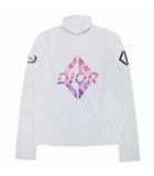 ディオール Dior CDダイヤモンド トップス ハイネック カットソー 長袖 裏起毛 ロゴ スキーカプセルコレクション ディオールピーク 313J635A0744 サイズXL 白 ホワイト メンズ/◇11/☆R302