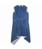 バレンシアガ BALENCIAGA ウォッシュデニム ドレス フレンチスリーブ ヘムライン ロングワンピース 34 インディゴ 436270/△L09/レディース