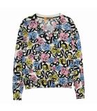 ジョンガリアーノ JOHN GALLIANO エレファント 象柄 ウールニット Vネック 総柄 セーター 長袖 XS マルチカラー/△L22/メンズ