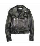 サンローラン パリ SAINT LAURENT PARIS エディ期 クラシック モーターサイクル ダブルライダース ラムレザー ジャケット 羊革 ブルゾン 34 黒 ブラック 397287 Y5MA2/△A65/レディース