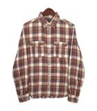 ラウンジリザード LOUNGE LIZARD ガーゼ チェック シャツ Wポケット 長袖 ブラウン 3