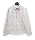 ヴィクター&ロルフ VIKTOR&ROLF ドットロゴ チェック シャツ 長袖 ホワイト ピンク 46 イタリア製