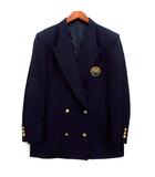 バーバリーズ Burberrys リースエンブレム ブレザー ジャケット 金ボタン ピークドラペル 紺 ネイビー 9AR
