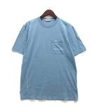 モンクレール MONCLER 7 FRGMT フラグメント 2023SS ロゴ ポケット Tシャツ 半袖 クルーネック ライトブルー S