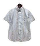 トミーヒルフィガー TOMMY HILFIGER マルチストライプ ボタンダウン シャツ 半袖 ブルー 青 M