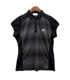  ヨネックス YONEX ベリークール ポロシャツ ストレッチ ボーダー キャップスリーブ グレー L テニス バトミントン