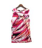 エミリオプッチ EMILIO PUCCI マルチ コットン タンクトップ カットソー プッチ柄 ピンク XS イタリア製