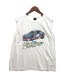 マウジー MOUSSY ノースリーブ カットソー Tシャツ フレア ヴィンテージプリント ホワイト F