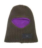  カザベス CASSAVES ニット帽 目出し帽 バラクラバ ブラウン パープル スキー スノーボード