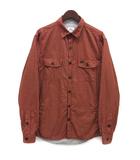 ラコステ LACOSTE 裏地付き チェック シャツ ジャケット 長袖 レギュラーフィット ワンポイント レッド 赤 40