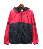 アディダス adidas SC 裏トリコット起毛 ウィンドパーカー ジャケット ジップアップ AZ7384 レッド ブラック 赤 黒 L