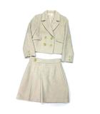 スナイデル SNIDEL セットアップ バリエ ショート ダブル ジャケット スカート オフホワイト 1 22AW