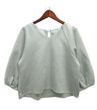 ダンボール スウェット Vネック プルオーバー トップス グリーン M 4107-30005