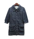 エフデ ef-de デニム コート ギャザーカラー パフスリーブ インディゴ 9