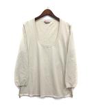 プラダスポーツ PRADA SPORT レーヨン ニット サイドジップ プルオーバー Uネック ベージュ 48 ☆AA★