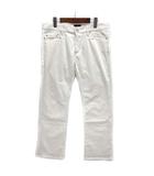  ブラックバリア BLACK VARIA ストレッチ ブーツカット パンツ ホワイト 白 33