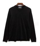 ラトルトラップ RATTLE TRAP シルケット スムース Vネック ロンT Tシャツ 長袖 ブラック 黒 L M0533UTR203