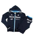 デサント DESCENTE MoveSport ジャージ セットアップ パーカー パンツ 紺 ネイビー M