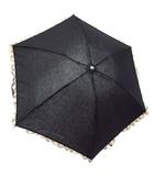 バーバリー BURBERRY 日傘 折りたたみ傘 チェック フリル 黒 ブラック