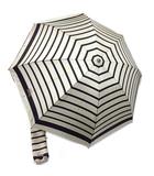 バーバリー BURBERRY 新品同様 雨傘 折りたたみ傘 ボーダー サテン ブラック シャンパンゴールド