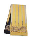 グッチ GUCCI リバーシブル シルク ストール ジャッキー 馬具 ダブルフェイス イエロー ブラック