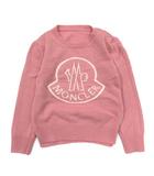 モンクレール MONCLER ウール カシミヤ ニット ビッグロゴ セーター 長袖 2022AW ピンク 2 anni 92cm ベビー