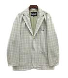 ショット SCHOTT パターン ジャージー 2ボタン ジャケット チェック PATTERNED JERSEY 2BUTTON JACKET オフホワイト グリーン XL 782-3152013