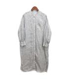 ネストローブ nest Robe バンドカラー リネン ストライプ シャツワンピース ロング F 01251-1127 2025SS