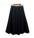 セオリー Theory フレア ロング スカート ストレッチ TAILOR STRETCH 2 IRREG PLT VOL SK 2024AW ブラック 黒 00 4407300