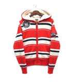 ガッチャ GOTCHA ボーダー ニット パーカー 裏ボア フルジップ オレンジ S 23G1402