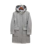 ユナイテッドアローズ A DAY IN THE LIFE UNITED ARROWS メルトン フード ロング コート ジップアップ グレー 36