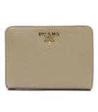 プラダ PRADA サフィアーノ レザー 二つ折り 財布 コンパクト ウォレット 1ML018 CAMMEO ベージュ
