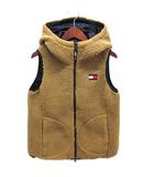 トミーヒルフィガー TOMMY HILFIGER GOLF リバーシブル ボア フリース ベスト フード付き 2023AW ベージュ ネイビー S THLA374