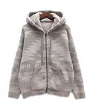 ベイフロー BAYFLOW ライトシャギー WJQ ジャガード ニット パーカー ネイティブ柄 グレー 4