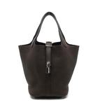 エルメス HERMES ピコタンロック 18 PM ハンドバッグ トリヨンクレマンス カフェ □P 美品 ☆AA★