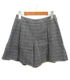 ルネ Rene チェック スカート キュロット ショートパンツ グレー 36 6445120