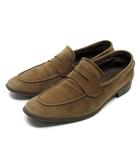 サルヴァトーレフェラガモ Salvatore Ferragamo CORRADO 2 スエード コインローファー スリッポン キャメル 6EE 約24.5cm 74128 イタリア製