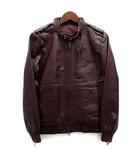 シップスジェットブルー SHIPS JET BLUE ピッグレザー シングル ライダース ジャケット バーガンディ S 114-32-0419