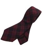 マッキントッシュフィロソフィー MACKINTOSH PHILOSOPHY チェック ネクタイ バーガンディ ブラック 8cm