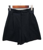 ブルーレーベルクレストブリッジ BLUE LABEL CRESTBRIDGE ハイウエスト キュロット ショートパンツ ウエストゴム ネイビー 紺 36