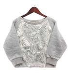 ダイアグラム グレースコンチネンタル Diagram GRACE CONTINENTAL チュールモチーフ スウェット クロップド トレーナー 長袖 グレー 36