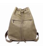 ヨーガンレール JURGEN LEHL 巾着 レザー リュック デイパック バックパック カーキベージュ