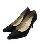 ランダ RANDA グリッター ピンヒール パンプス ポインテッドトゥ MP11523Y ブラック 黒 23.5cm