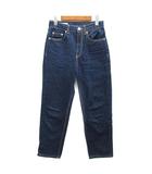 MOM マムフィット ハイウエスト ストレート デニムパンツ ジーンズ インディゴ 36